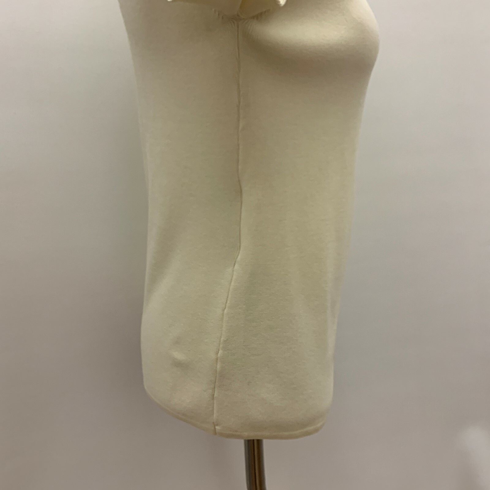 Joseph A Women's Knit Top Medium Ivory Cream Faux Wrap Nwt — image 6 of 8